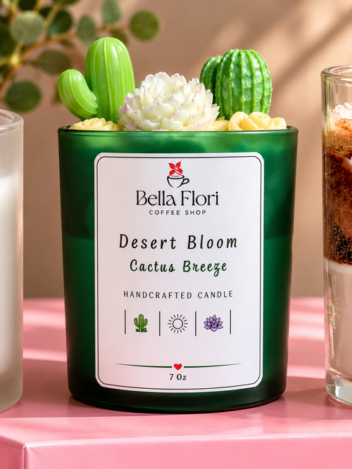 Cactus Breeze scented candle by Bella Flori