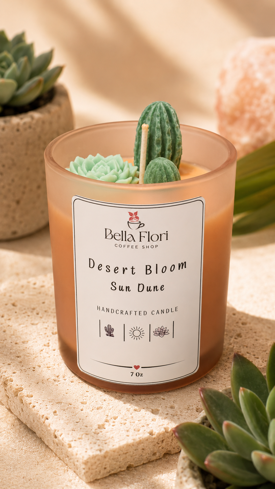 Sun Dune scented candle by Bella Flori