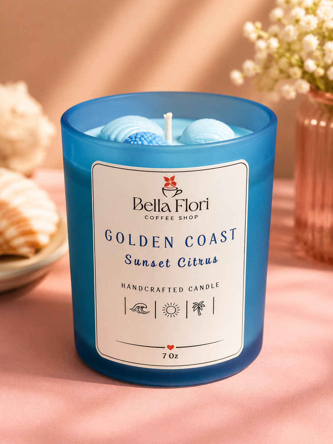 Sunset Citrus scented candle by Bella Flori