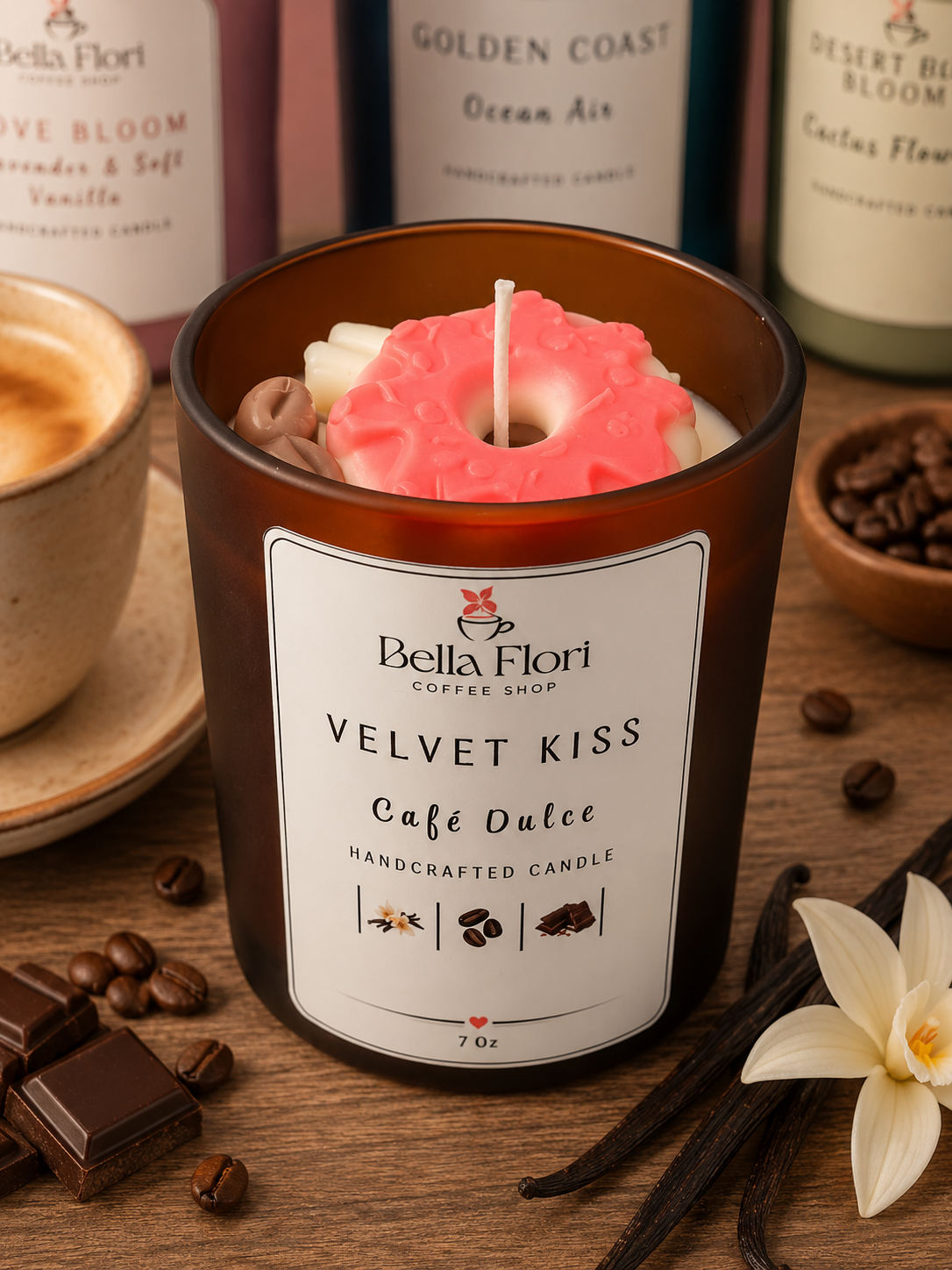 Sweet Coffee scented candle by Bella Flori